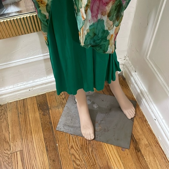 Le Ragazze Green Floral Dress made in Italy - Picture 5 of 10